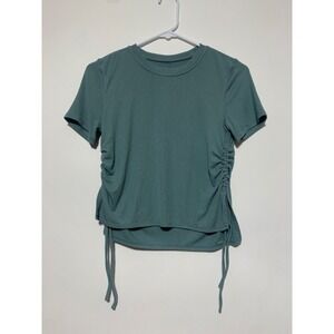 Lululemon Women Tidewater Teal Side Cinched Ribbed T-Shirt No Size
